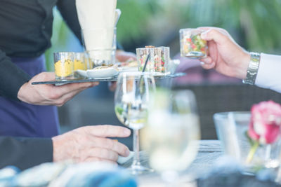 Party guests at table