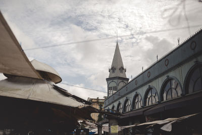 Low angle view of buildings against sky