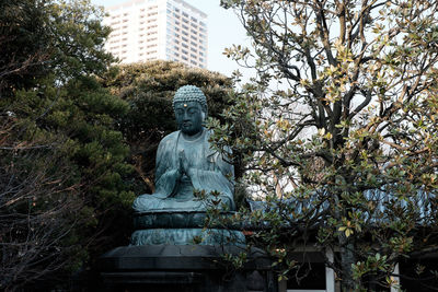 Low angle view of statue