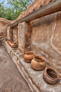 View of old stone wall