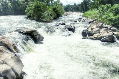 River flowing through rocks