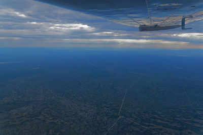 Aerial view of landscape against sky