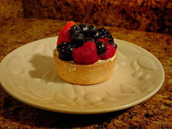 Close-up of cake in plate