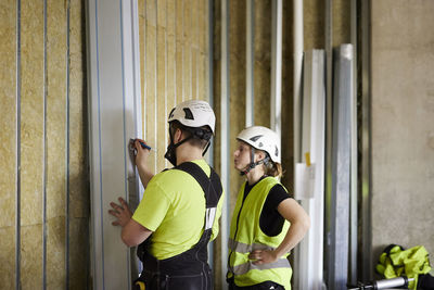 Workers at building site