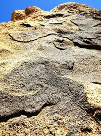 Low angle view of rock formations in desert