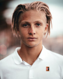 Close-up portrait of young man