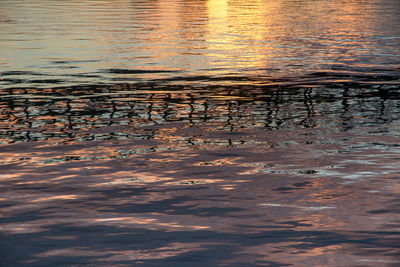 Reflection of sky on lake during sunset