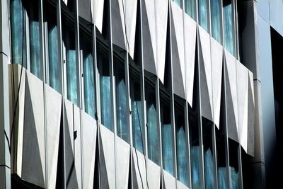 Low angle view of modern glass building