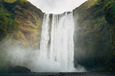 Idyllic view of skogafoss