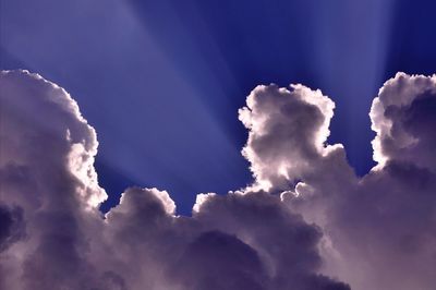 Low angle view of clouds in sky