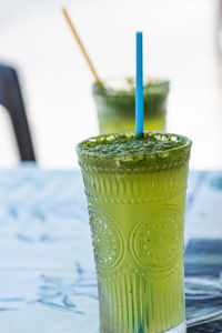 Close-up of drink on table