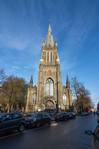 View of cathedral against blue sky