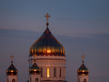 Cathedral of building against sky during sunset