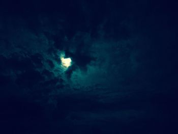 Low angle view of moon in sky