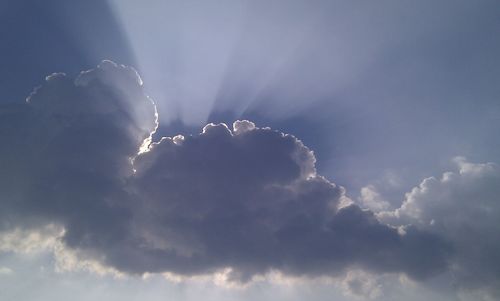 Low angle view of cloudy sky