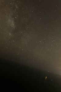 Low angle view of star field against star field at night