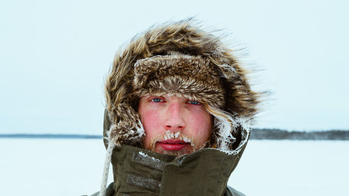 Close-up portrait of young man