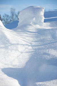 Snow covered mountain against sky