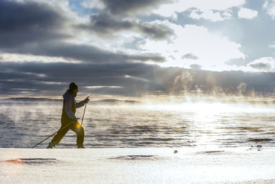 Skiing at sea, ingaro, sweden