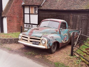 Abandoned vintage car