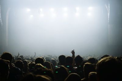 Group of people at music concert