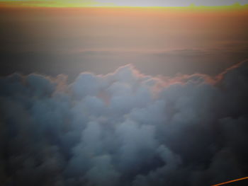 Aerial view of dramatic sky