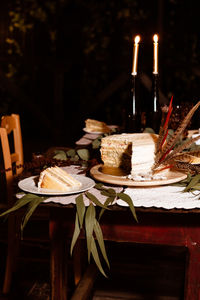 Close-up of food on table