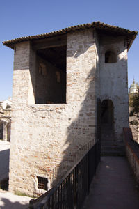 Exterior of historic building against sky