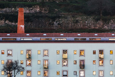 Buildings against blue sky