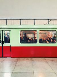 People waiting at subway station