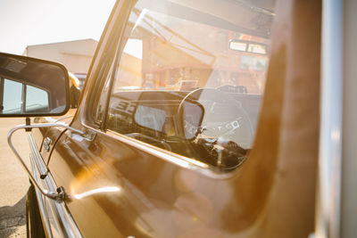 Close-up of car window