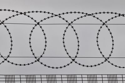 Chainlink fence against clear sky