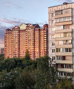 Low angle view of buildings against sky