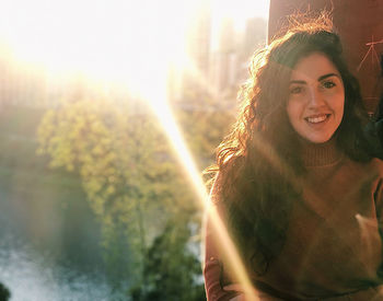 Portrait of smiling young woman