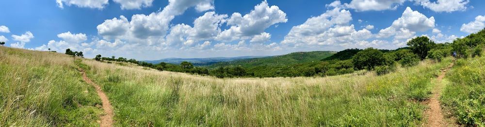 Panoramic view of landscape against sky