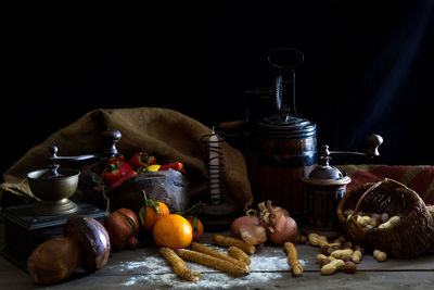 Close-up of food on table