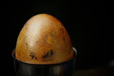 Close-up of object over black background