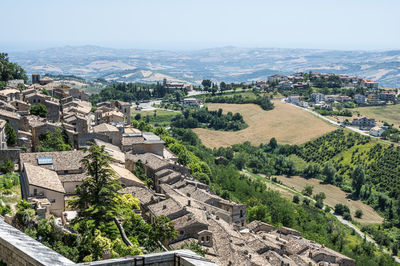 High angle view of civitella del tronto