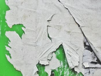 Close-up of peeling off old wall