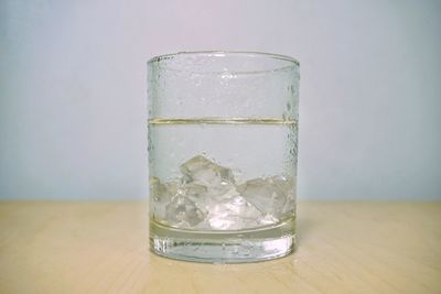 Close-up of drink in glass on table