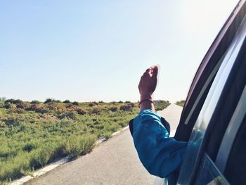 Close-up of woman standing in pond