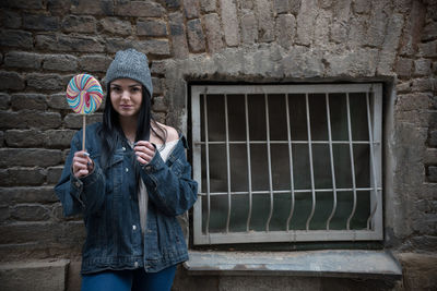 Portrait of young woman