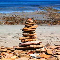 Stack of stones on beach