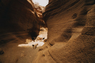 Rock formations on land