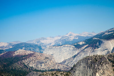 Scenic view of mountains against cloudy sky