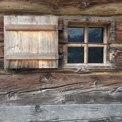 Full frame shot of old wooden house