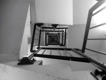 Low-angle view of spiral staircase