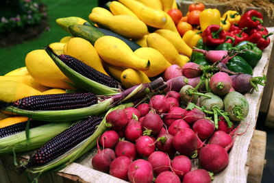 Fruits for sale at market stall