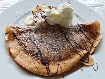 Close-up of ice cream in plate