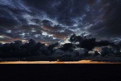 Storm clouds over sea